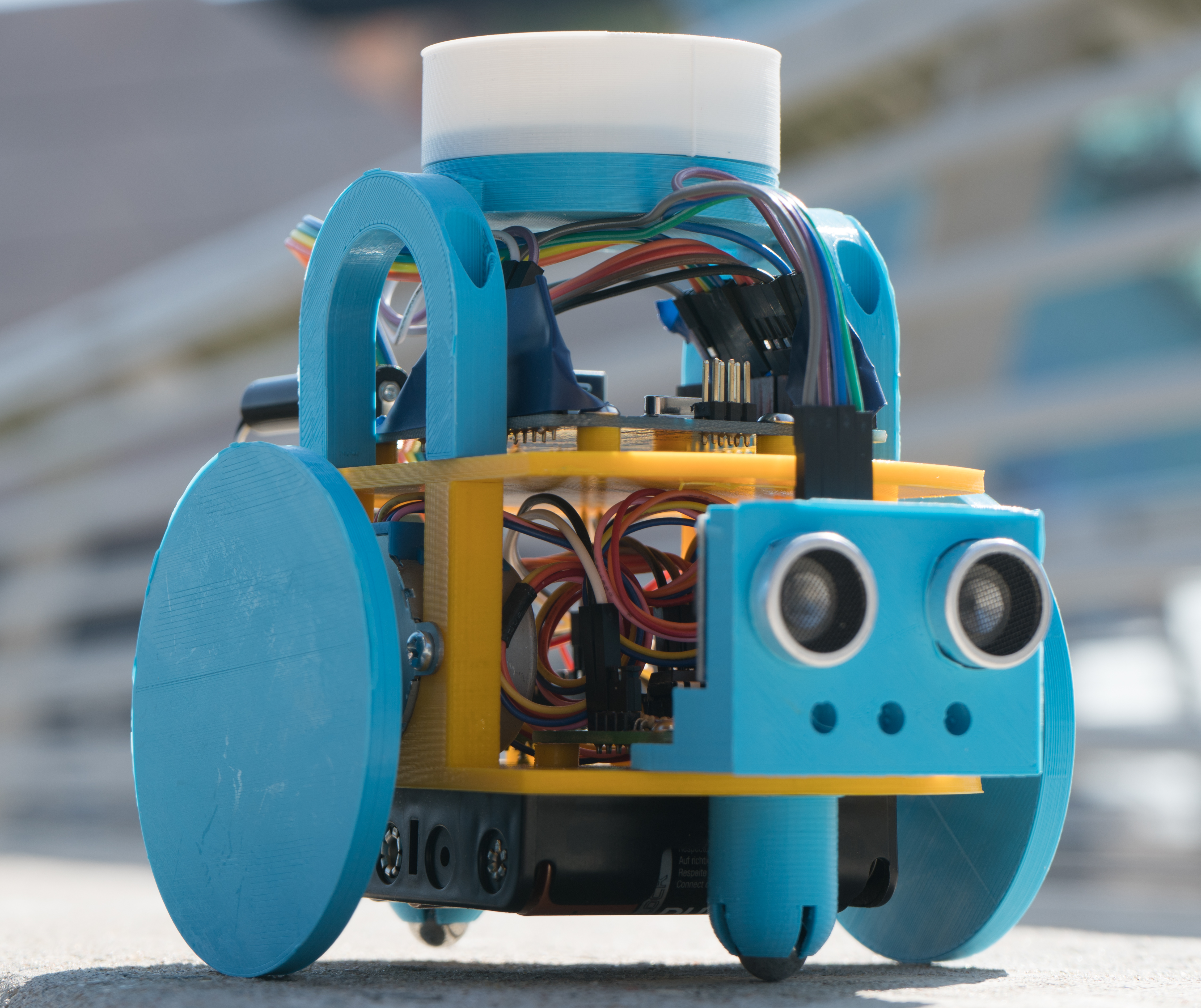 Picture of a Hull Pixelbot in front of The Deep in Hull